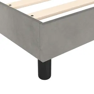 Berkfield Box Spring Bed Frame Light Grey 90x190 cm 3FT Single Velvet