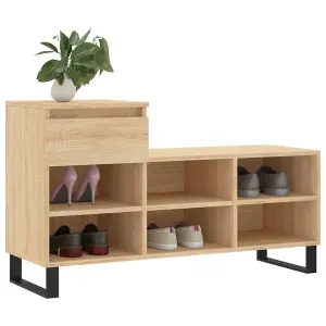 Berkfield Shoe Cabinet Sonoma Oak 102x36x60 cm Engineered Wood