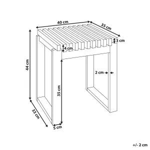 Garden Table Wood Light Wood BELLANO