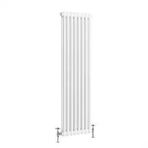 Right Radiators 1800x380 mm Vertical Traditional 2 Column Cast Iron Style Radiator White