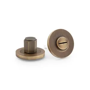 Alexander & Wilks Hex Thumbturn and Release - Italian Brass