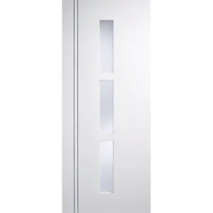 Sierra Blanco Glazed Prefinished White Internal Door 198.1 cm H x 76.2 cm W x 3.5 cm D