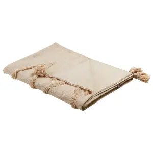 Blanket MORBI Cotton 130 x 180 cm Beige