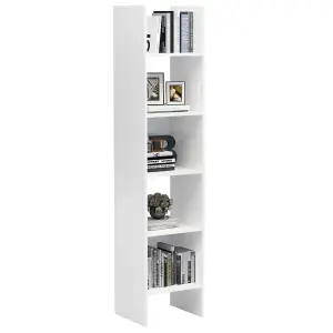 Berkfield Book Cabinet High Gloss White 40x35x180 cm Engineered Wood