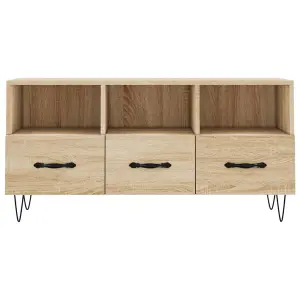 Berkfield TV Cabinet Sonoma Oak 102x36x50 cm Engineered Wood