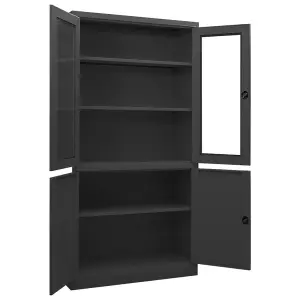 Berkfield Office Cabinet Anthracite 90x40x180 cm Steel