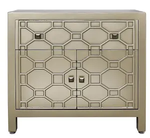 Carlotta Gold Geometric Cabinet / TV Stand