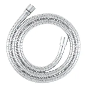 GoodHome Chrome effect Brass & PVC Shower hose, (L)1.5m