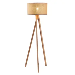 Teamson Home Tripod Standing Floor Lamp, Modern Lighting for Living Room, Bedroom or Dining Room - 137.4 x 55.9 x 55.9 (cm)