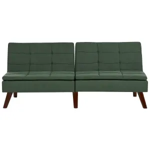 Beliani Retro Sofa Bed RONNE Dark Green