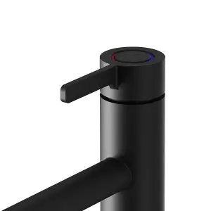 GoodHome Morita Black Graphite effect Kitchen Top lever Tap