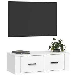 Berkfield Hanging TV Cabinet White 80x36x25 cm Engineered Wood