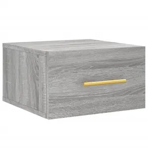 Berkfield Wall-mounted Bedside Cabinet Grey Sonoma 35x35x20 cm