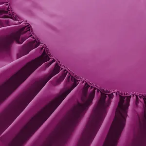 Mieasha Microfiber Plain Weave Fitted Sheet Purple / Super King (6')