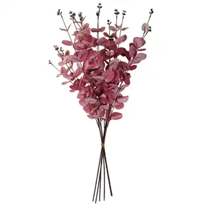 Pack of 6 x 80cm Pink Eucalyptus Foliage Stem