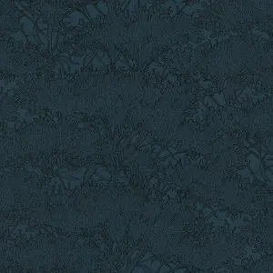 Galerie Absolutely Chic Blue Black Cherry Blossom Motif Smooth Wallpaper