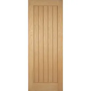 Mexicano Internal Door Pre-finished Oak / 198.1cm H x 71.1cm W x 3.5cm D