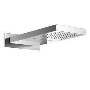 ENKI Chrome Rectangular Dual Fixed Stainless Steel Waterfall Shower Head 575 x 230mm