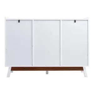 White Storage Sideboard with Drawer W 1200 x D 400 x H 860 mm