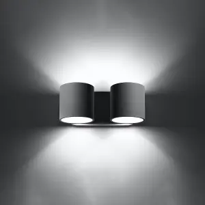 Orbis Aluminium Grey 2 Light Classic Wall Light