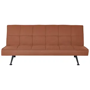 Beliani Retro Sofa Bed HASLE Light Red