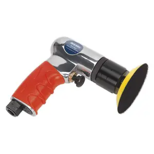 Sealey 75mm Mini Air Polisher With Lightweight Aluminium Alloy Housing GSA722