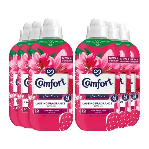 Comfort Creations Fabric Conditioner Strawberry & Lily, 30 Washes, 900ml, 6 Pack