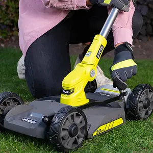 Ryobi ONE+ 30cm 3-in-1 Trimmer Mower 18V RY18LMC30A-0 - (Tool Only) NO BATTERY & CHARGER SUPPLIED