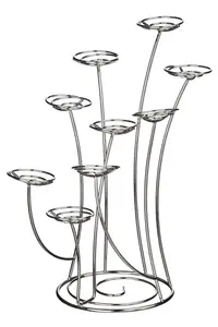 Maison by Premier Faye Chrome 9 Cup Cake Stand