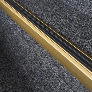 Anodised aluminium anti non slip stair edge nosing trim 900mm x 46mm x 30mm A38 gold