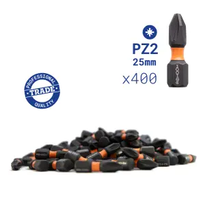 Reload PZ2 25mm Impact Driver Tool Bits 400x Bulk Trade Discount