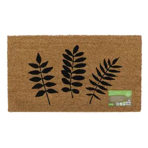 Eco-Friendly Latex Backed Coir Door Mat, Foliage