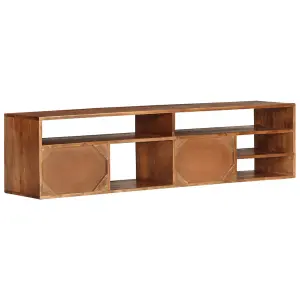 Berkfield TV Cabinet 140x30x35 cm Solid Acacia Wood