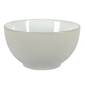 Nicola Spring - Stoneware Cereal Bowls - 14cm - Matt Light Grey - Pack of 6