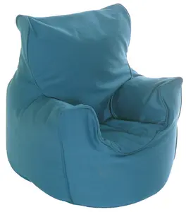 Cotton Twill French Blue Bean Bag Arm Chair Toddler Size