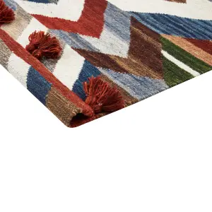 Wool Kilim Area Rug 200 x 300 cm Multicolour KANAKERAVAN