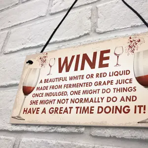 Funny Kitchen Humorous Wall Plaque Vintage Shabby Chic Home Bar Sign Wine Gift