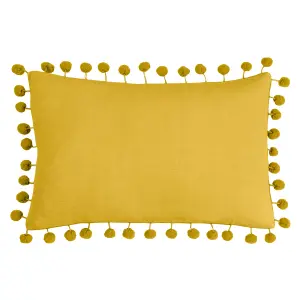 furn. Dora Velvet Pom Pom Feather Rich Cushion