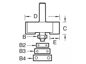 Trend 46/39 x 1/2 TCT Bearing Guided Rebate Set 35 x 12.7mm