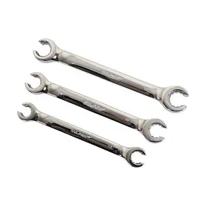 US PRO Tools 7pc 12 Point Open Brake Flare Nut Spanners Wrench Set 8 - 24mm 2044