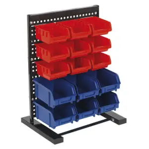 Sealey 15 Bin Bench Mounting Storage System With Composite Back Panel TPS1569