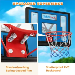 Yaheetech Blue Portable Basketball Hoop On Wheel 99.5cmL x 66cmW