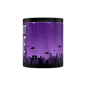 Grindstore We Are Not Alone Sci-Fi Mug Black/Purple (One Size)