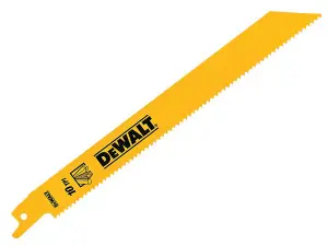 5x Dewalt DT90383-QZ Bi-Metal General Purpose Reciprocating Blade 203mm x 10 TPI