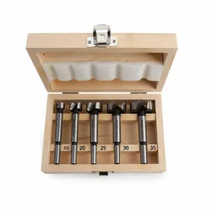 Makita D-47363 Forstner Drill Bit Set - Set of 5 in Wooden Case