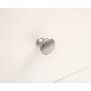 Trevi 2 Drawer Petite Bedside Table Chrome Knob