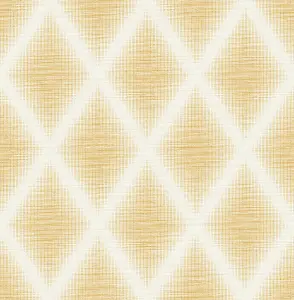 Fine Decor TC25257 Diamond Wallpaper, Mustard