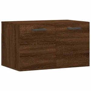 Berkfield Wall Cabinet Brown Oak 60x36.5x35 cm Engineered Wood