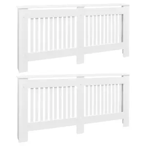 Berkfield Radiator Covers 2 pcs White MDF 172 cm