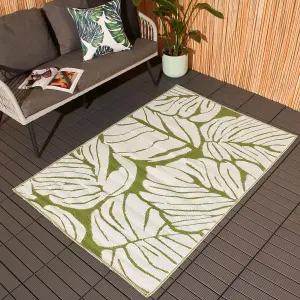 Palm Garden Outdoor Rug Large Waterproof Non Slip Area Reversible Mat